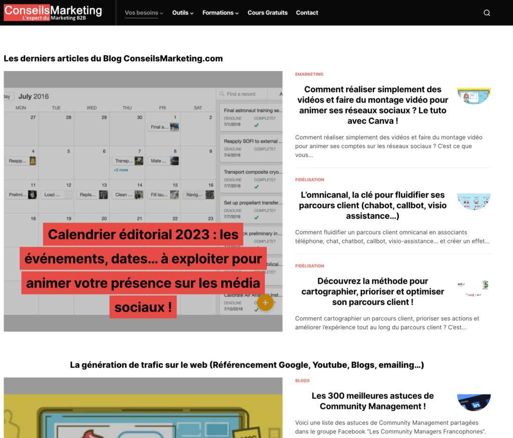 Conseilsmarketing  - meilleurs blogs B2B 2023
