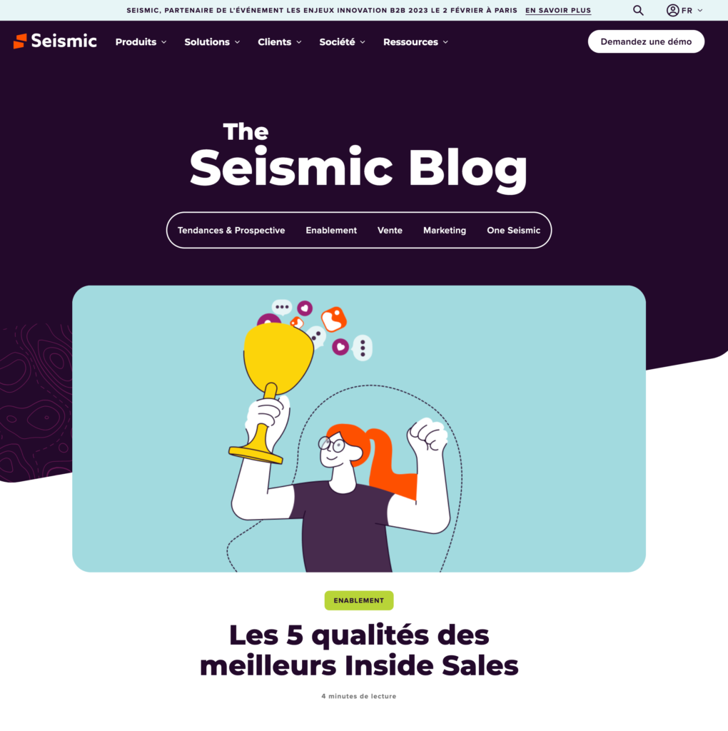 Conseils sales marketing btob sales enablement seismic