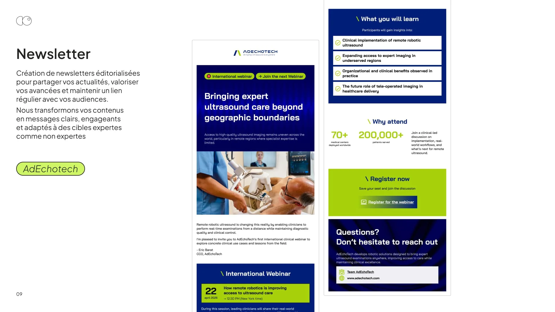 Portfolio DigiObs, page 9 : Newsletter (AdEchoTech)